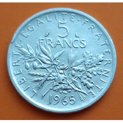 FRANCIA 5 FRANCOS 1965 SEMBRADORA SEMEUSE KM.926 MONEDA DE PLATA EBC France 5 Francs silver R/3