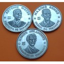 3 monedas LIMPIADAS x CUBA 20 PESOS 1977 BUSTOS DE AGRAMONTE + MACEO + MAXIMO KM.187+188+189 PLATA PROOF Caribe