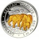 . @1 ONZA 2013 + ORO@ x SOMALIA 100 SHILLINGS 2013 ELEFANTE AFRICANO MONEDA DE PLATA Oz silver Cápsula GILDED GOLD PLATED