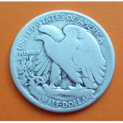 ESTADOS UNIDOS 1/2 DOLAR 1920 LIBERTY KM.142 MONEDA DE PLATA MUY CIRCULADA @ESCASA@ USA silver Half Dollar
