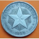 CUBA 1 PESO 1932 ESTRELLA PATRIA y LIBERTAD KM.15 MONEDA DE PLATA MBC++ silver coin R/2
