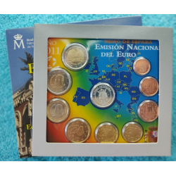 ESPAÑA CARTERA FNMT EURO 2011 COMUNIDAD AUTONOMA CEUTA 1 Cts/2€ + 2 EUROS 2011 ALHAMBRA + 1 MEDALLA de PLATA