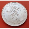 MEXICO 25 PESOS 1968 XIX JUEGOS OLIMPICOS JUGADOR DE PELOTA KM.479.1 MONEDA DE PLATA SC- Mejico silver coin 0,52 ONZAS