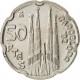 ESPAÑA 50 PESETAS 1992 LA SAGRADA FAMILIA de GAUDI MONEDA DE NICKEL SC Rey JUAN CARLOS I