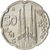 ESPAÑA 50 PESETAS 1992 LA SAGRADA FAMILIA de GAUDI MONEDA DE NICKEL SC Rey JUAN CARLOS I