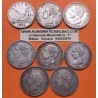 8 monedas x ESPAÑA 5 PESETAS 1870 1871 1875 1877 1885 1891 1892 1896 GOBIERNO PROVISIONAL a ALFONSO XIII DUROS PLATA 5,80 Onzas