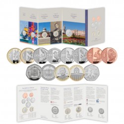 . @AGOTADO@ INGLATERRA 13 monedas KING CHARLES III BRILLIANT UNCIRCULATED ANNUAL COIN SET 2024 United Kingdom