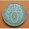 DINAMARCA 2 KRONER 1925 HCN.GJ CORONA DEL REY CHRISTIAN X KM.825.1 MONEDA DE LATON MUY CIRCULADA Denmark 2 Coronas