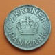 DINAMARCA 2 KRONER 1925 HCN.GJ CORONA DEL REY CHRISTIAN X KM.825.1 MONEDA DE LATON MUY CIRCULADA Denmark 2 Coronas