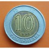 HONG KONG 10 DOLARES 1995 FLOR y VALOR KM.70 MONEDA BIMETALICA MBC Ex-Colonia de INGLATERRA