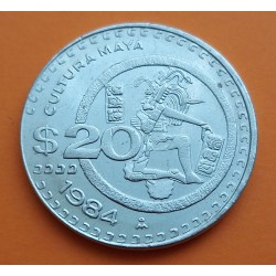 MEXICO 20 PESOS 1984 CULTURA MAYA KM.486 MONEDA DE NICKEL SC- Mejico Mexiko coin