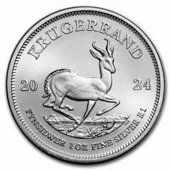 . 1 aaacoin @17/MAYO Envío@ SUDAFRICA 1 KRUGERRAND 2024 ANTILOPE MONEDA DE PLATA South Africa ONZA OUNCE OZ cápsula