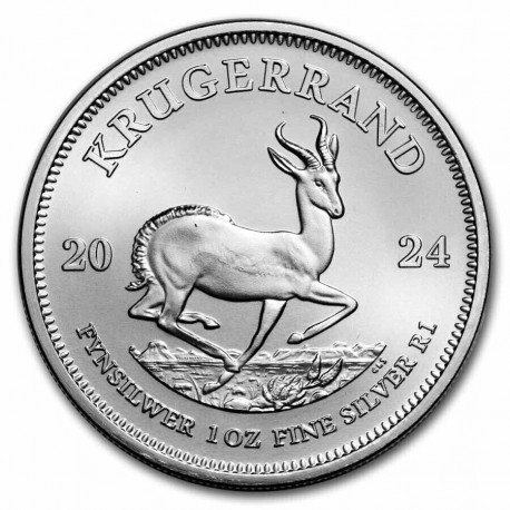 . 1 aaacoin @ENVIO HOY@ SUDAFRICA 1 KRUGERRAND 2024 ANTILOPE MONEDA DE PLATA South Africa ONZA OUNCE OZ cápsula