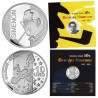 BELGICA 10 EUROS 2003 ESCRITOR GEORGES SIMENON KM.235 MONEDA DE PLATA PROOF @ESTUCHE OFICIAL@ Belgium euro coin