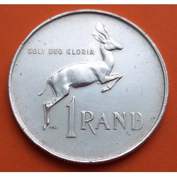 SUDAFRICA 1 RAND 1967 ANTILOPE y VERWOERD KM.72.1 MONEDA DE PLATA MBC+ South Africa silver KRUGERRAND