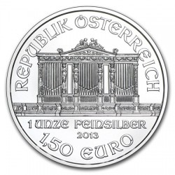 AUSTRIA 1,50 EUROS 2013 FILARMONICA MONEDA DE PLATA PURA 999 SC 1 ONZA OZ OUNCE Österreich silver Philharmonic EURO