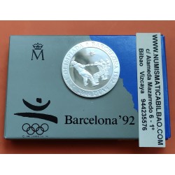 ESPAÑA 2000 PESETAS 1992 SOGATIRA 4ª SERIE OLIMPIADA DE BARCELONA 92 MONEDA DE PLATA FDC SC ESTUCHE FNMT SOKATIRA