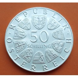 AUSTRIA 50 SCHILLINGS 1974 EXPOSICION DE JARDINERIA FLORES KM.2919 MONEDA DE PLATA PROOF Osterreich silver