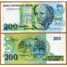 BRASIL 200 CRUZEIROS 1990 DAMA y NIÑOS EN COSTURA Pick 229A BILLETE SC Brazil UNC BANKNOTE