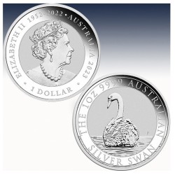 . 1 aacoin @ÚLTIMA MONEDA de ISABEL II@ AUSTRALIA 1 DOLAR 2023 SILVER SWAN Cisne PLATA cápsula Dollar ONZA OZ