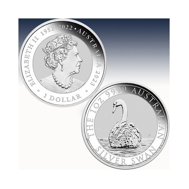 . 1 aacoin @ÚLTIMA MONEDA de ISABEL II@ AUSTRALIA 1 DOLAR 2023 SILVER SWAN Cisne PLATA cápsula Dollar ONZA OZ