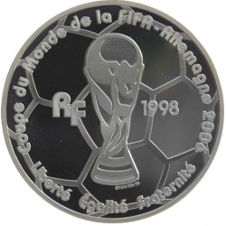 FRANCIA 1,50 EUROS 2005 TROFEO MUNDIAL DE FUTBOL FIFA ALEMANIA 2006 KM.2020 MONEDA DE PLATA PROOF CÁPSULA France