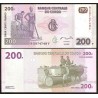 CONGO 200 FRANCOS 2007 TOCANDO MUSICA CON TRONCOS Pick 99 BILLETE SC Africa UNC BANKNOTE