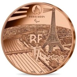 . 4 monedas x FRANCIA 1/4 EURO 2023 GOLF BASKET GIMNASIA BREAKDANCE Olimpiada de París 2024 COBRE SC