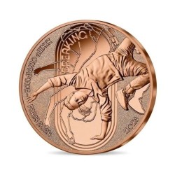. 4 monedas x FRANCIA 1/4 EURO 2023 GOLF BASKET GIMNASIA BREAKDANCE Olimpiada de París 2024 COBRE SC