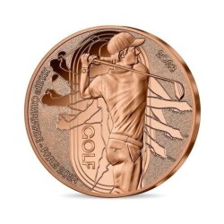 . 4 monedas x FRANCIA 1/4 EURO 2023 GOLF BASKET GIMNASIA BREAKDANCE Olimpiada de París 2024 COBRE SC