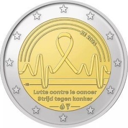 . 1 aaacoin @4/JUNIO Envío@ BELGICA 2 EUROS 2024 LUCHA CONTRA EL CANCER 2ª MONEDA BIMETÁLICA SC Belgium @COINCARD FRANCÉS@