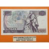 @PVP NUEVO 270€@ INGLATERRA 20 LIBRAS 1980 ISABEL II, LEON y WILLIAM SHAKESPEARE Pick 380 Firma PAGE BILLETE MBC