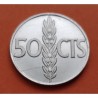 ESPAÑA 50 CENTIMOS 1966 * 19 73 FRANCO ESTADO ESPAÑOL MONEDA DE ALUMINIO @PROOF PRUEBA PROCEDE DE CARTERA FNMT 1973@