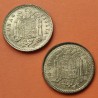 @MAGNÍFICO ERROR de ACUÑACION@ ESPAÑA 1 PESETA 1963 FRANCISCO FRANCO ESTADO ESPAÑOL MONEDA DE LATON LUJO