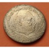 @MAGNÍFICO ERROR de ACUÑACION@ ESPAÑA 1 PESETA 1963 FRANCISCO FRANCO ESTADO ESPAÑOL MONEDA DE LATON LUJO