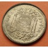 @MAGNÍFICO ERROR de ACUÑACION@ ESPAÑA 1 PESETA 1963 FRANCISCO FRANCO ESTADO ESPAÑOL MONEDA DE LATON LUJO