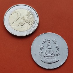 ARRIGORRIAGA 1 PESETA 1938 aprox. FICHA DE COOPERATIVA OBRERA MONEDA DE ALUMINIO MBC GUERRA CIVIL EUSKADI VIZCAYA