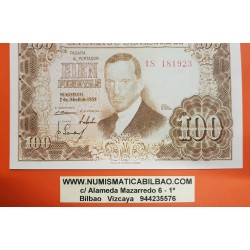 @2 TIPOS@ ESPAÑA 100 PESETAS 1953 JULIO ROMERO DE TORRES Marrón Claro + Marrón Oscuro Pick 145 SC 2 BILLETES SIN CIRCULAR Spain