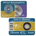 HOLANDA 5 EUROS 2006 REINA BEATRIZ y ANTIGUO 1 FLORIN 1806 MONEDA DE PLATA SC PLATA en COINCARD The Netherlands 0,37 ONZAS