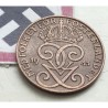 SUECIA 2 ORE 1941 CORONAS del REY GUSTAV V KM.778 MONEDA DE BRONCE Sweden OCUPACION NAZI III REICH WWII