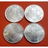4 monedas x 100 PESETAS 1966 * 66 + 67 + 68 + 70 FRANCO ESTADO ESPAÑOL PLATA KM.797 SC España ESTRELLAS PERFECTAS