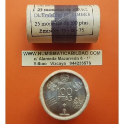 . 25 monedas x ESPAÑA 100 PESETAS 1980 * 80 CARTUCHO ORIGINAL FNMT MUNDIAL DE FUTBOL NICKEL SC