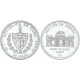 @Tirada 550@ CUBA 50 PESOS 1991 PUERTA DE ALCALA en MADRID AÑO DE ESPAÑA KM.356 MONEDA DE PLATA PROOF 5 Onzas