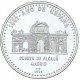 @Tirada 550@ CUBA 50 PESOS 1991 PUERTA DE ALCALA en MADRID AÑO DE ESPAÑA KM.356 MONEDA DE PLATA PROOF 5 Onzas
