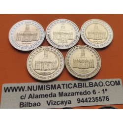 . 10 monedas x ALEMANIA 2 EUROS 2009 A+D+F+G+J EMU + IGLESIA en SAARLAND SC Germany BRD