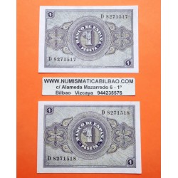 1 billete NUEVO x ESPAÑA 1 PESETA 1938 FEBRERO 28 BURGOS AGUILA Color VERDE Serie D Pick 107 SIN CIRCULAR SC Spain