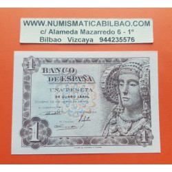@MUY RARA SERIE Ñ@ ESPAÑA 1 PESETA 1948 DAMA DE ELCHE Serie Ñ 03560494 Pick 135 BILLETE SC SIN CIRCULAR Spain