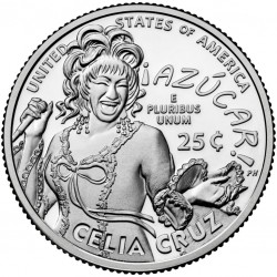 . 1 aaaacoin @ENVIO HOY@ ESTADOS UNIDOS 25 CENTAVOS 2024 D CELIA CRUZ American Women Quarter 14ª / 20º MONEDA DE NICKEL