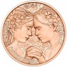 . 1 aaacoin AUSTRIA 10 EUROS 2024 FLOR VIOLETA Serie THE LANGUAJE OF FLOWERS 7ª MONEDA DE COBRE SC