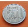 SUIZA 5 FRANCOS 1979 ALBERT EINSTEIN VERSION HOLOGRAMA KM.57 MONEDA DE NICKEL SC- Switzerland 5 Francs